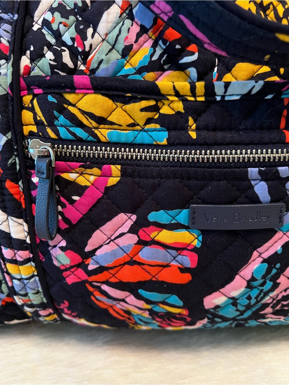 VERA BRADLEY Butterfly Flutter 2018 Iconic Ultimate Travel Duffle Bag Tech Light - Picture 3 of 15